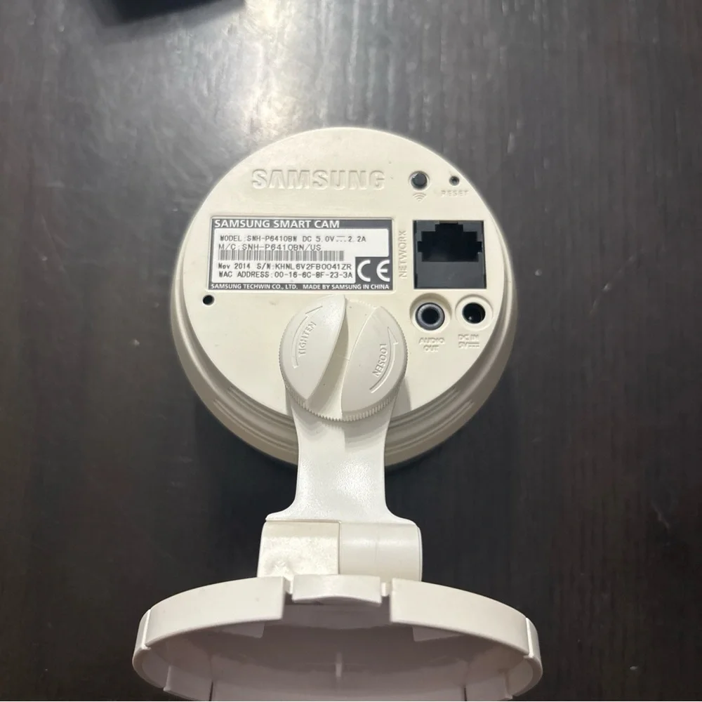 Samsung Smart Cam SNH-P6410BN Camera and Power Adapter